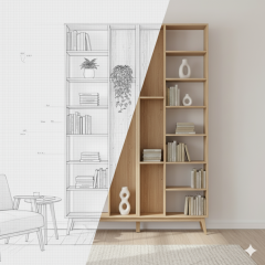 Kendin Yap Mobilya Projeleri Danışmanlığı Kapaksız Kitaplık Dolabı