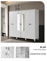 AL-64 6 Kapılı 2 Çekmeceli Gardrop