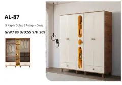AL-87 5 Kapılı 2 Çekmeceli Gardrop