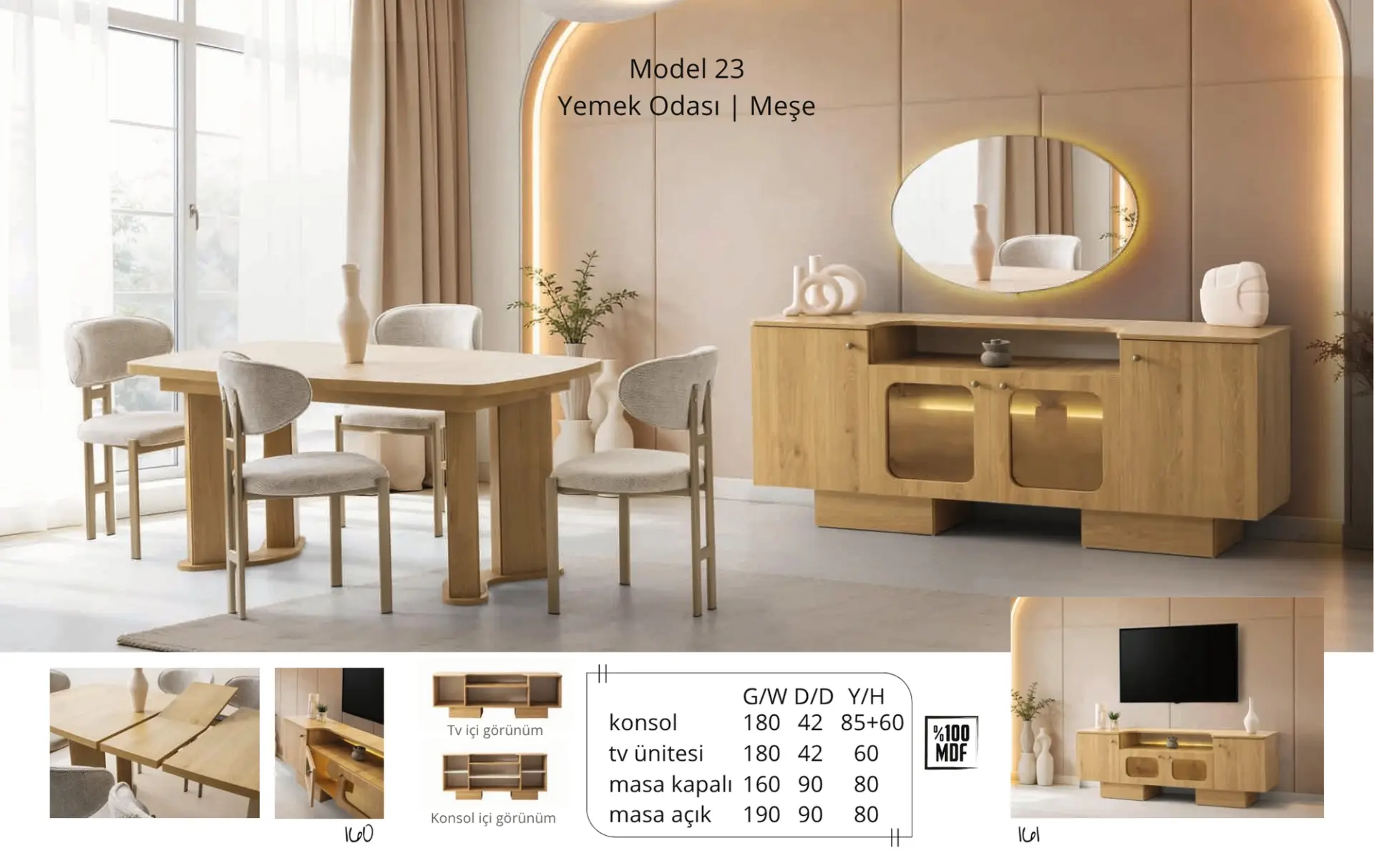 Model 23 Yemek Odası Takımı
